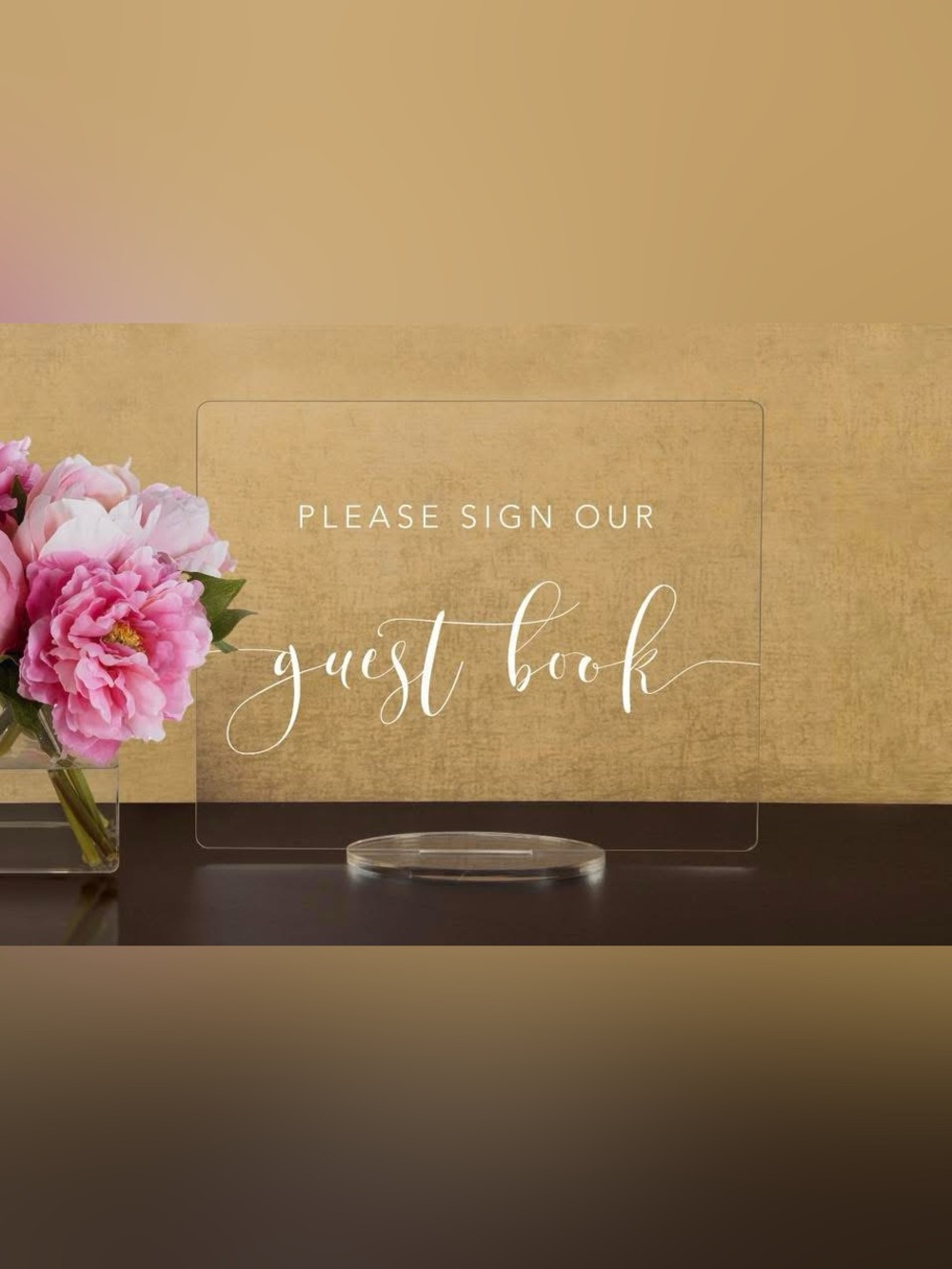 Guest Book Acrylic Sign